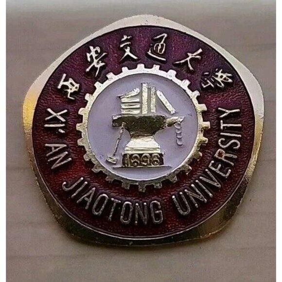 Xi' An Jiaotong University Lapel Pin 1696 Vintage Xian - Picture 2 of 7